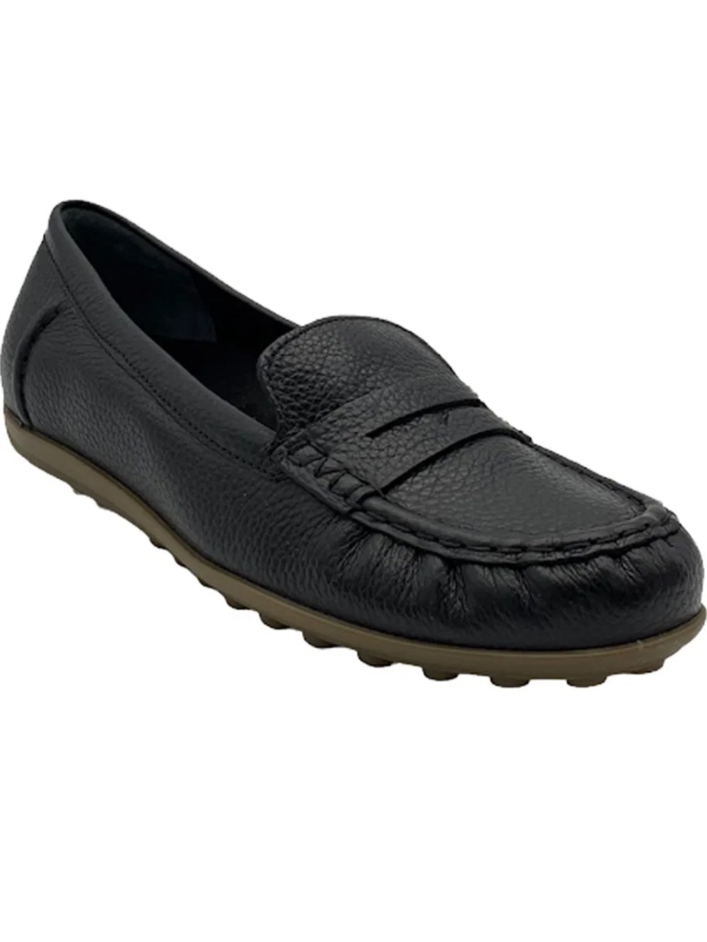 Vionic Marcy Loafers Womens Size 9.5 Black Pebble Leather EUC